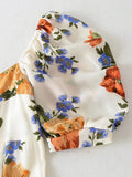 Loran Retro Floral Puff Sleeve Dress