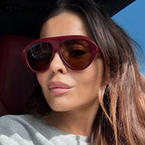 Cara Retro Oval Sunglasses