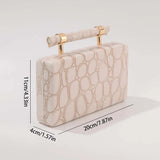 Aerie Pebble Bar Handle Evening Box Clutch