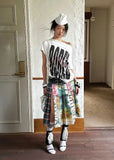 Luzia Graffiti Plaid Wrap Skirt