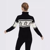 Mara Star Prints Turtleneck Knit Tops