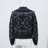 Winona Tribal Jacquard Fringe Cardigan