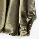 Ingrid Ruched Satin Bomber Jacket