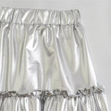 Sylvie Metallic Tiered Maxi Skirt