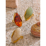 Niew Geometric Resin Cocktail Rings