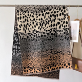 Luxe Ombre Leopard Print Woolen Scarves