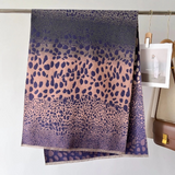 Luxe Ombre Leopard Print Woolen Scarves