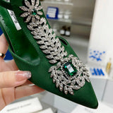 Fiona Rhinestone Pannel Satin Sandals