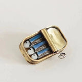 Fun Enamel Canned Sardine Ring Necklace