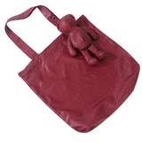 Plaid Nylon Bear Charm Eco Totes