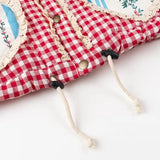 Anica Plaid Heart Patchwork  Parkas Quilted Jacket