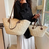 Emery Woven Straw Basket Totes