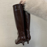 Sofia Kitten Heel Knee High Boots