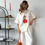 Cute Doll Cartoon Print T-Shirt