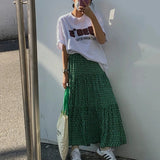 Kellie Green Floral Maxi Skirt