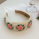 Bohemian Floral Crochet Headband