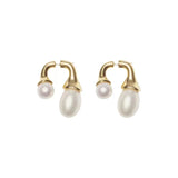 Kasa Double Sided Pearl Stud Earrings