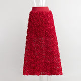 Carin 3D Flower Petals Maxi Skirt