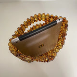 Ava Acrylic Beads Day Clutch Bag