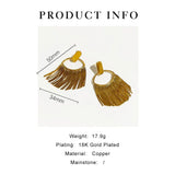 Louisa Golden Fringe Tassel Earrings