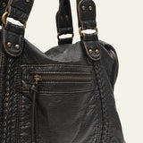 Ezira Distressed Moto City Shoulder Bag