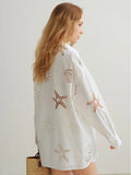 Maja Eyelet Embroidered Cotton Shirt