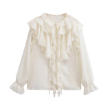 Mendes Tiered Ruffle Boho Blouse