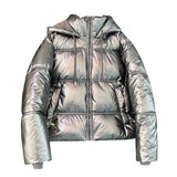 Sini Space Metallic Puffer Jackets