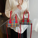Julia Flannel Plaid Mini Bowling Bag