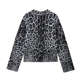 Allegra Dark Leopard Knit Jacket