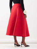 Klara Rosette Applique Flare Skirt