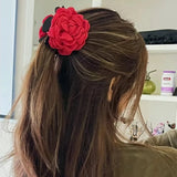 Bella Jumbo Rose Flower Claw Hair Clips