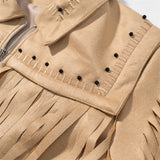 Agueda Tassel Faux Suede Western Jacket