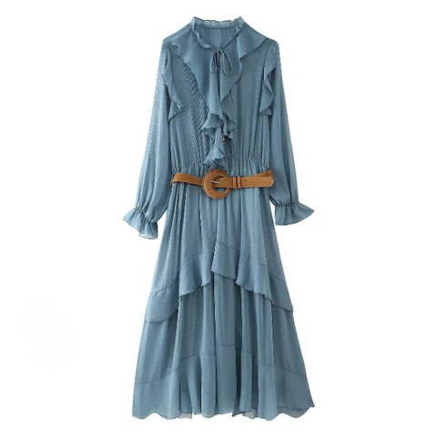 Clara Ruffles Long Boho Dress