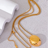 Penelope Pebble Shape Pendant Necklace