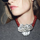 Arya Metallic Flower Beads Choker Necklace