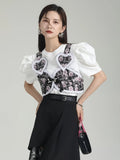 Sobie Dark Floral Heart Patchwork Vest
