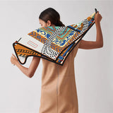 Luxe Saddle Prints Twill Silk Scarves, 90cm