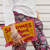 Vintage Sardine Tin Design Mini Pouch Bag