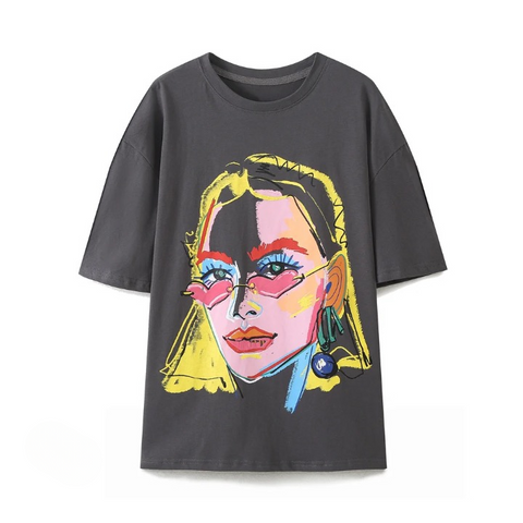 Girl Face Prints T-shirts