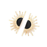 Kara Half Star Burst Geometric Earrings