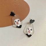 Bubble Gum Girls Heart Drop Earrings