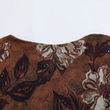 Anais Vintage Flower Printed Mesh Bodycon Dress