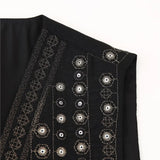 Catori Sequin Embroidery Boho Vests
