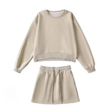 Kaia Casual Cut Out Sweatshirt and Skirt Set