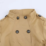 Elin Retro Scarf Belted Trench Jacket