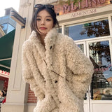 Laura Curly Lamb Faux Fur Maxi Coats