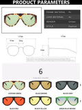 Polina Oversized Shield Sunglasses
