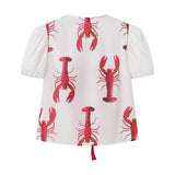 Susie Lobster Prints Blouse & Pants