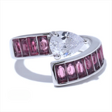 Colorful Cubic Zirconia Wrap Ring